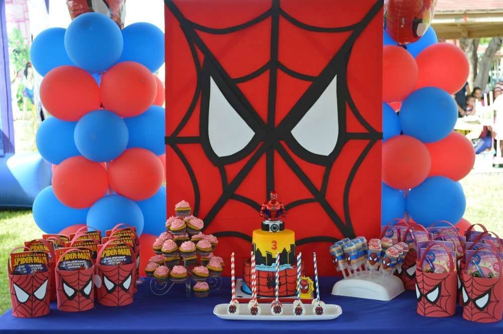 spiderman theme party decoration